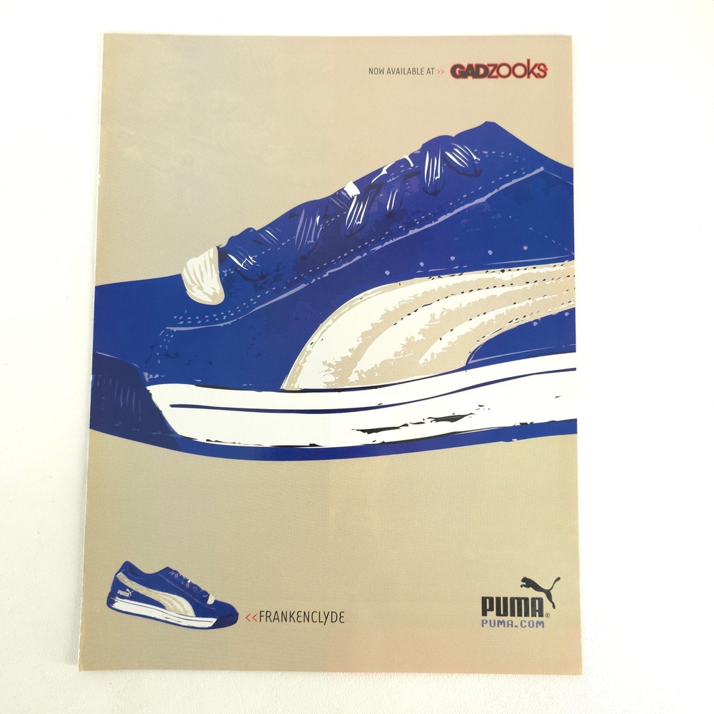 Puma Frankenclyde Sneakers Print Ad 2001 Maxim Collector Display Closet Wall Art